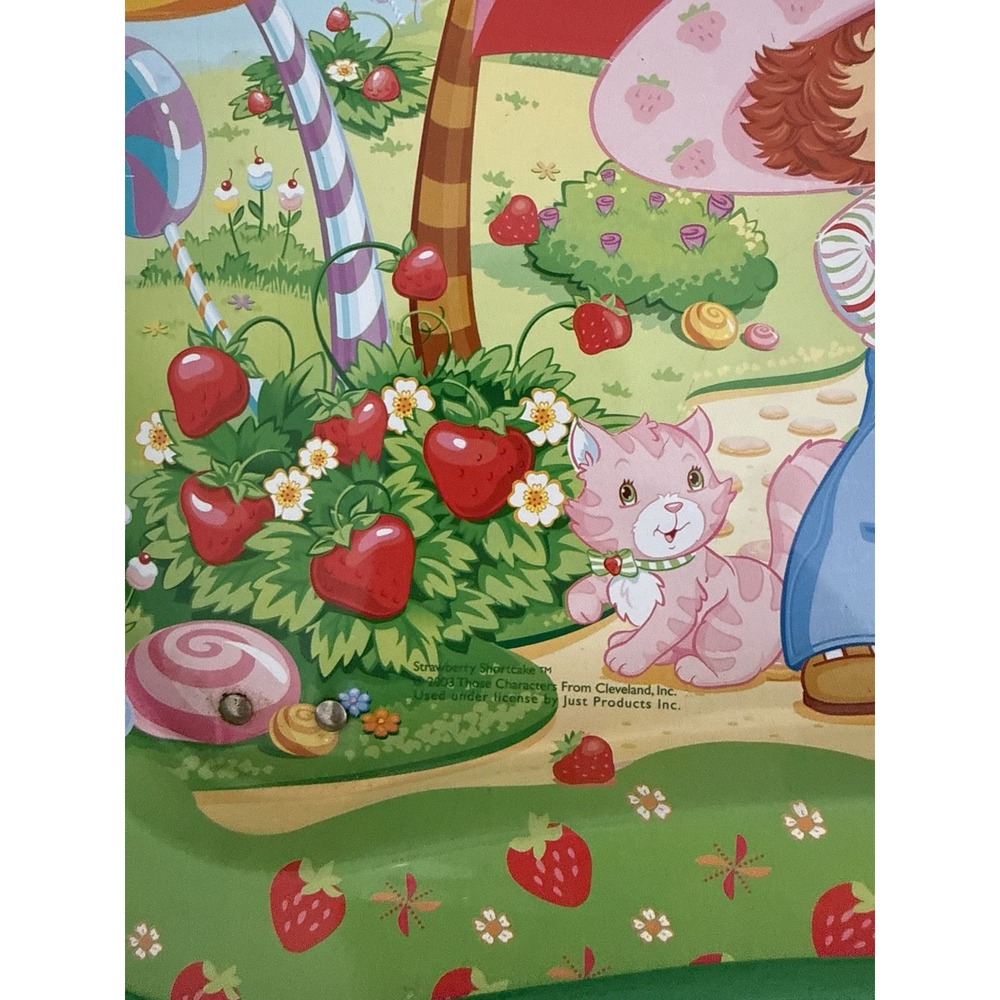 Vintage Strawberry Shortcake Metal TV Tray Kidz Trays 17" Folding Legs 2003 - Picture 2 of 5
